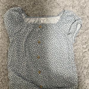 abercrombie kids flower shirt (15-16)